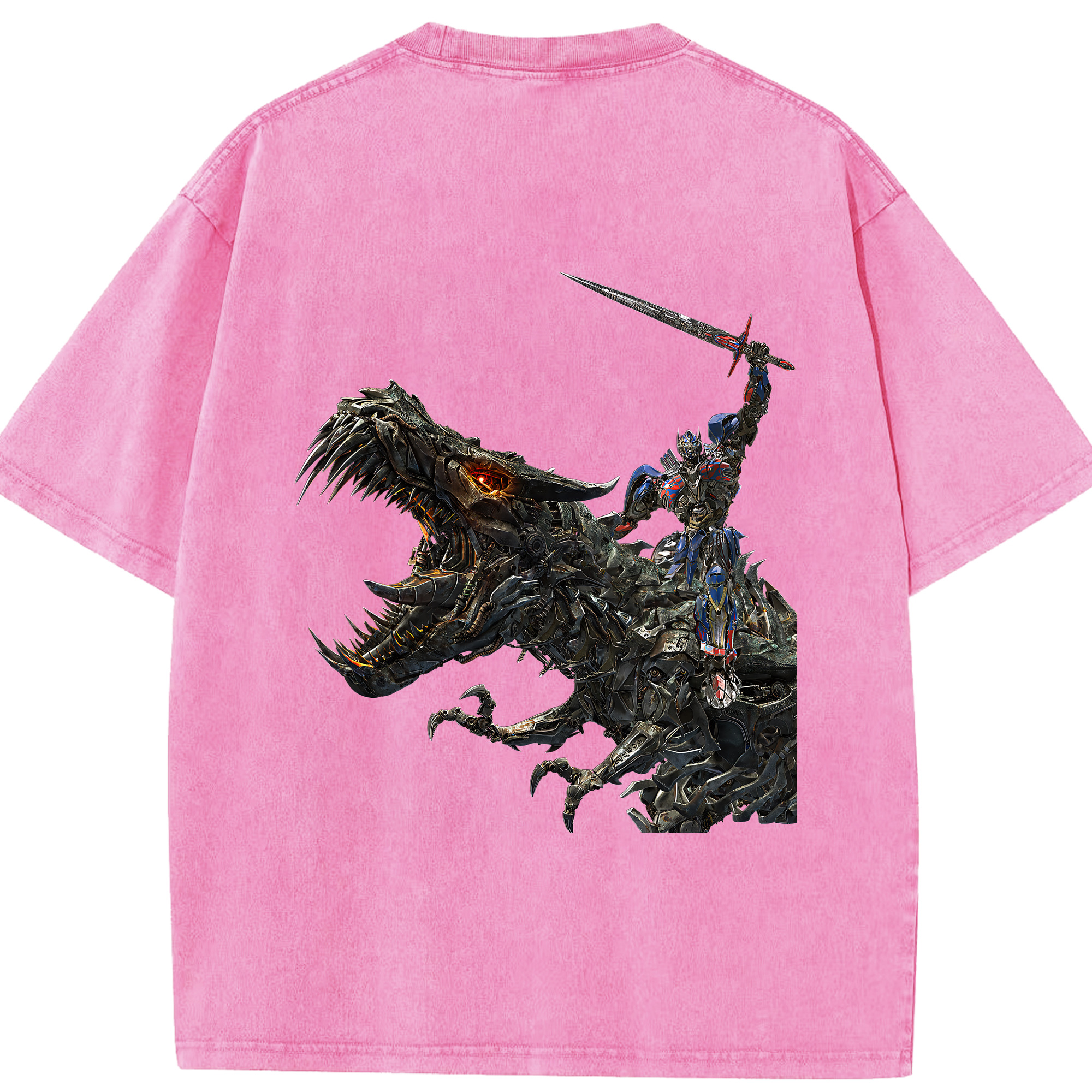 （画像用） Transformers トランスフォーマー 綿100% ヴィンテージ風 半袖Tシャツ（背面プリント）
